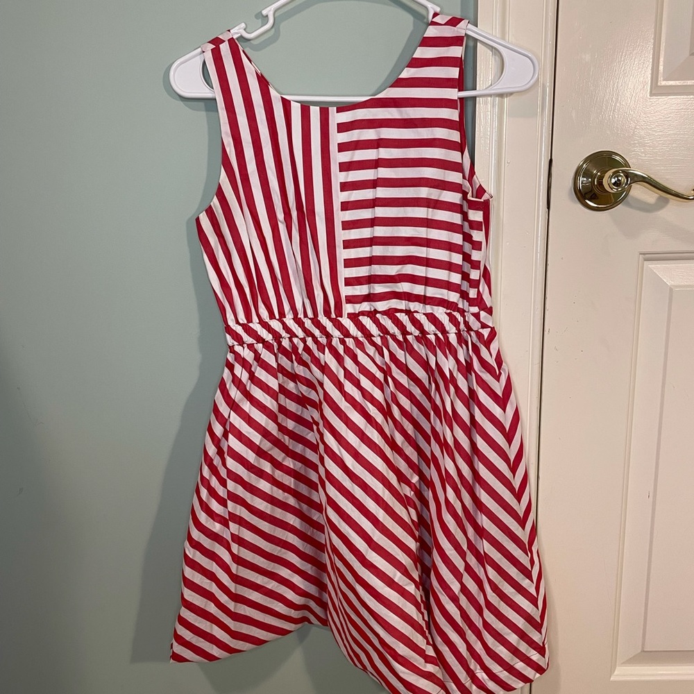 Zara kids red & white striped mini dress❤️🤍